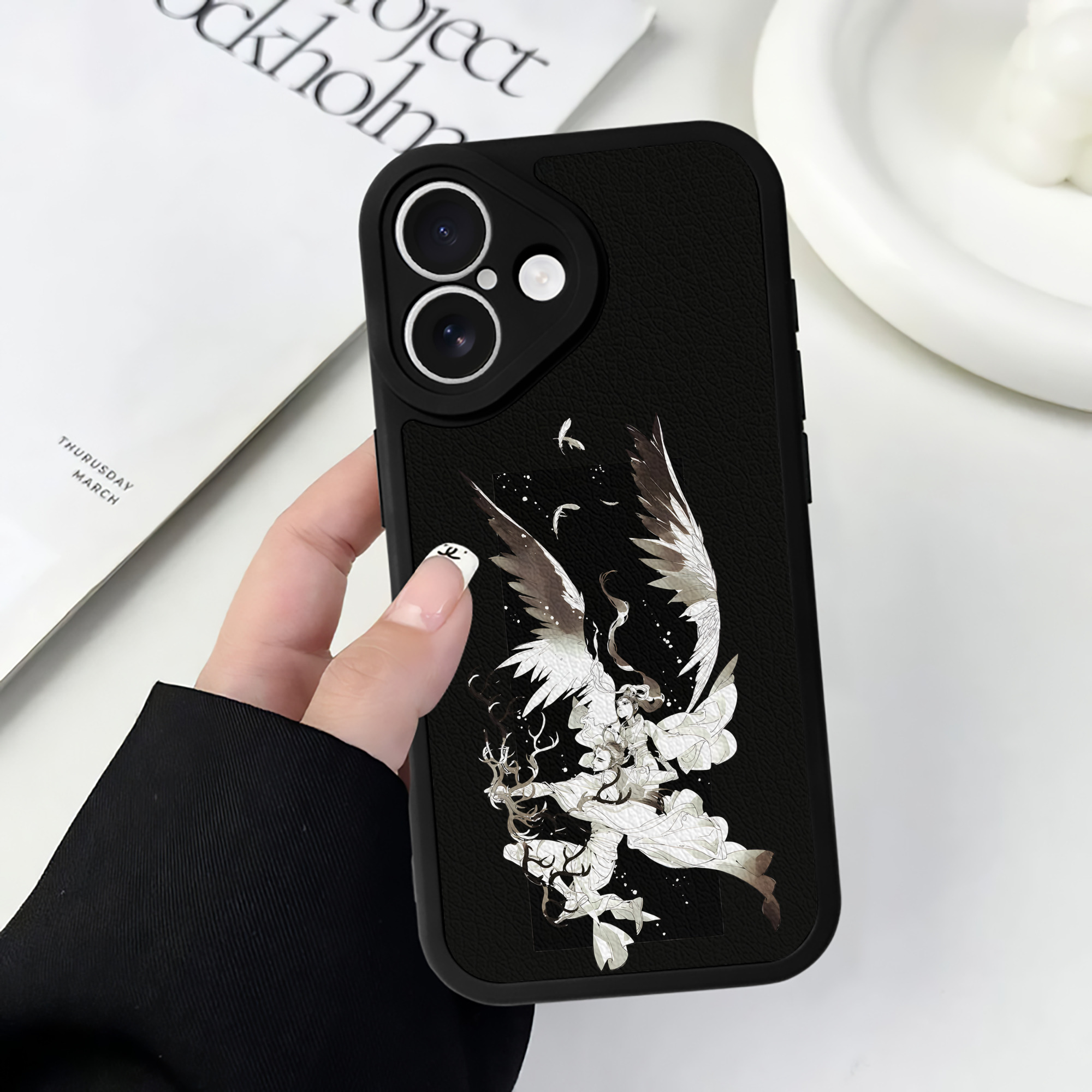 （画像用） Ne Zha 2 ナタ 魔童の大暴れ 【iPhone 16シリーズ対応】シリコンスマホケース（レザー調） 材質：シリコン